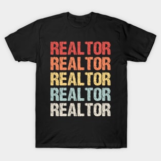 Realtor Vintage Fathers Day Gift Funny Retro Vintage T-Shirt